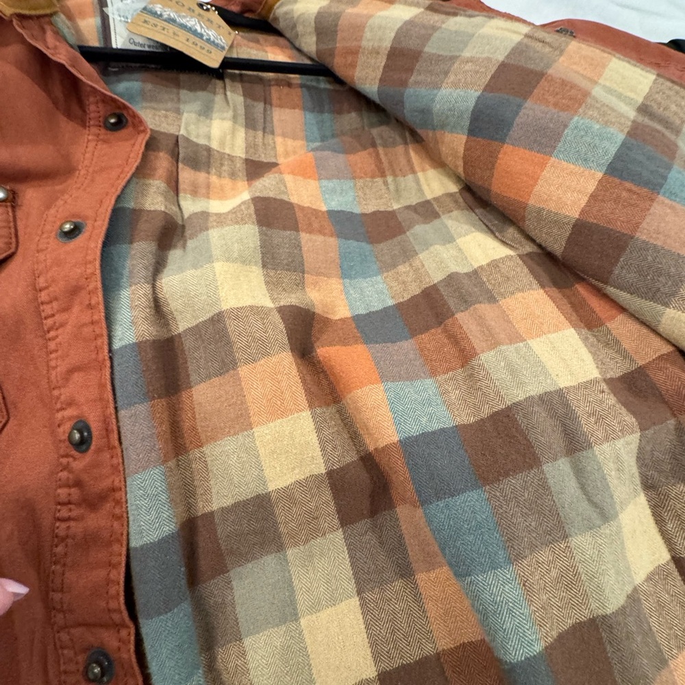 Men's Rust Shirt Jacket - Picture 8 of 8